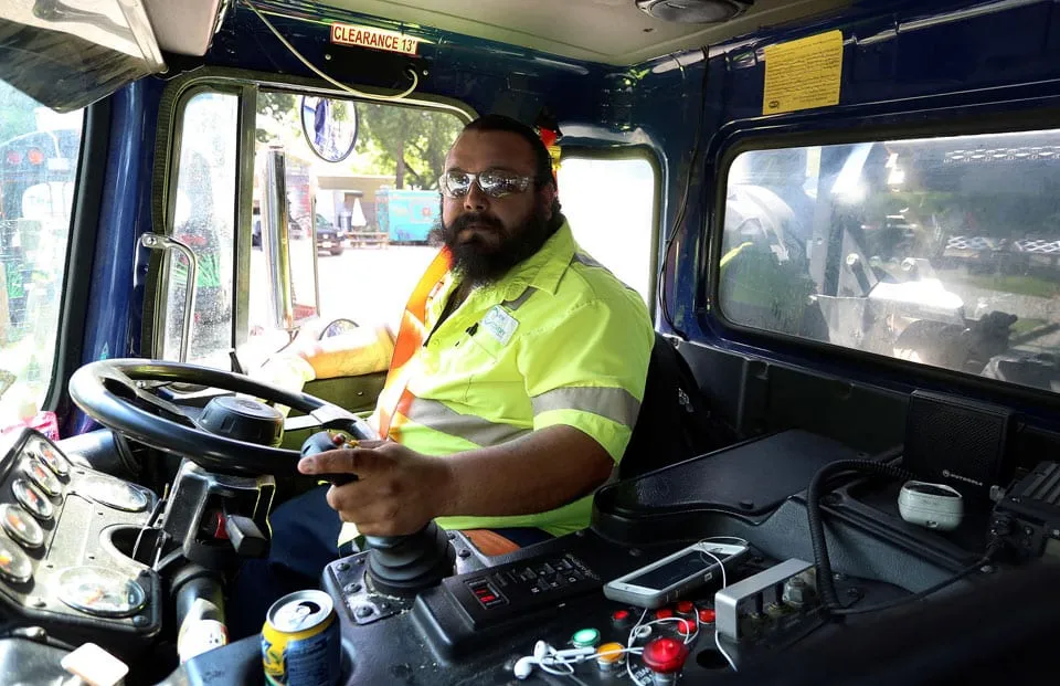 Truck Driver from Balcones Recycling