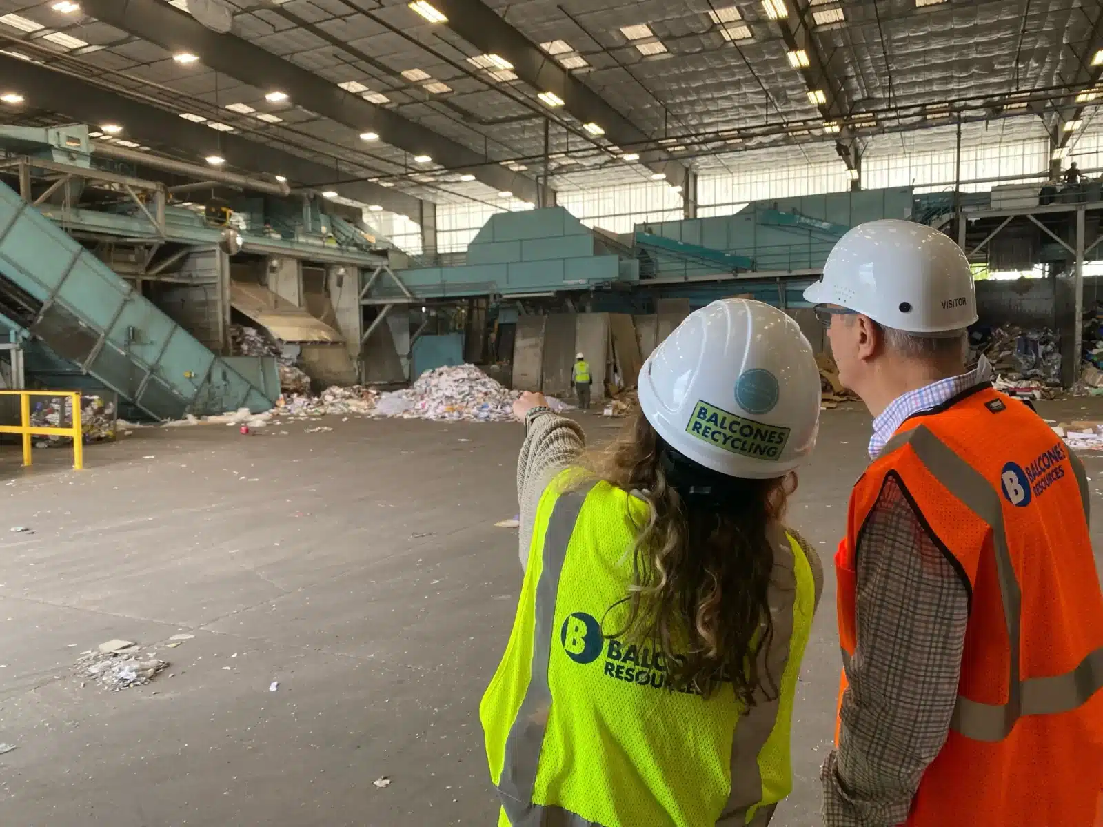 Balcones Recycling Team Looking at Remaining's of Material that Needs to be Recycled